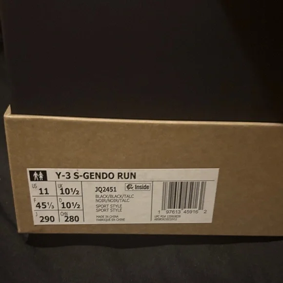 Y-3 Black and White Athletic Shoes - Picture 5 of 5